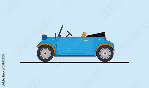 Old model car vector illustration