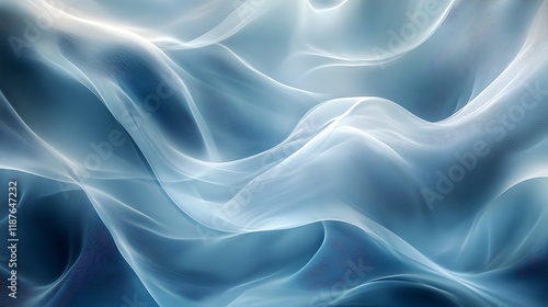 Wallpaper Mural Flowing blue waves abstract background digital art calm environment Torontodigital.ca