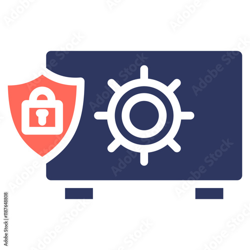 Safe glyph color icon
