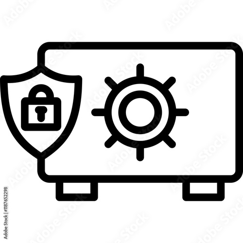 Safe line icon