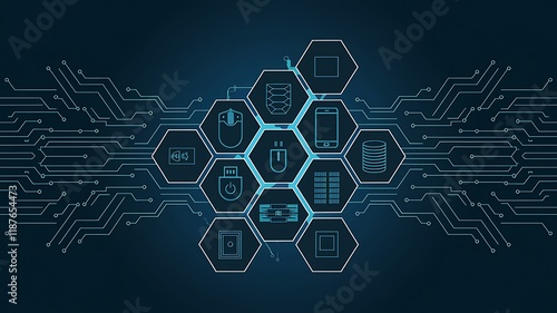 Digital Technology Network Data, Devices, and Connections