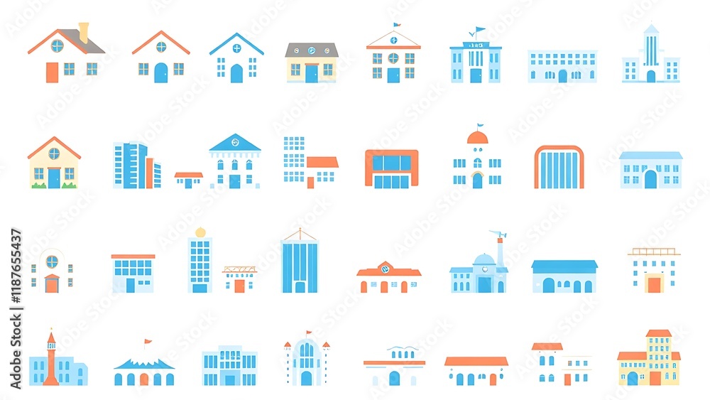 A Versatile Building Icon Collection Design Guide A Versatile Building Icon Collection Design Guide