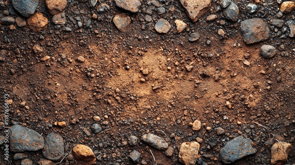 custom made wallpaper toronto digitalDry, red dirt road path, rocks, outdoor texture. Use background