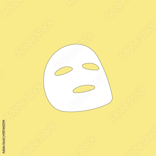 Face sheet mask vector illustration. Facial masks with serum, skincare product.