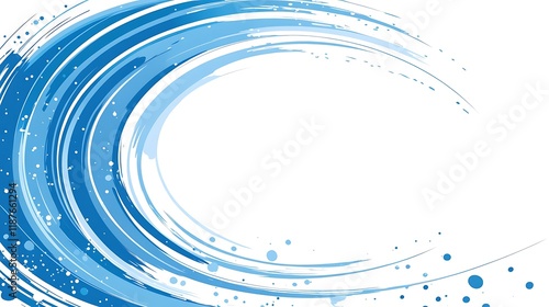 Wallpaper Mural Abstract Blue Swirl Design With White Background Torontodigital.ca