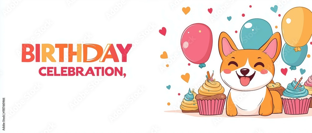 Fototapeta premium Happy Birthday Celebration Images, Animated Cute Puppy Pictures, Free Graphics For Greeting Cards
