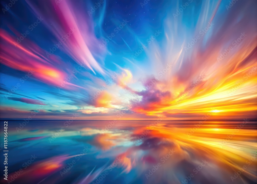 Obraz premium Pastel Painting Background Long Exposure AI Photo, Abstract Art