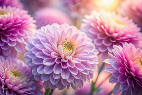 Pastel Pink & Purple Flowers Minimalist Photography - AI Art