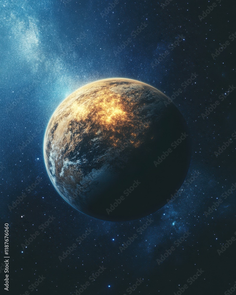 A Luminous Exoplanet Amidst Distant Stars and Nebulae A Luminous Exoplanet Amidst Distant Stars and Nebulae