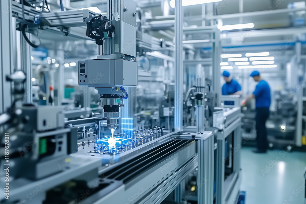 Modern Factory Operators Oversee Product Line Using Industry 4.0 SCADA Systems and Advanced Digital Technology
Modern Factory Operators Oversee Product Line Using Industry 4.0 SCADA Systems and Advanced Digital Technology