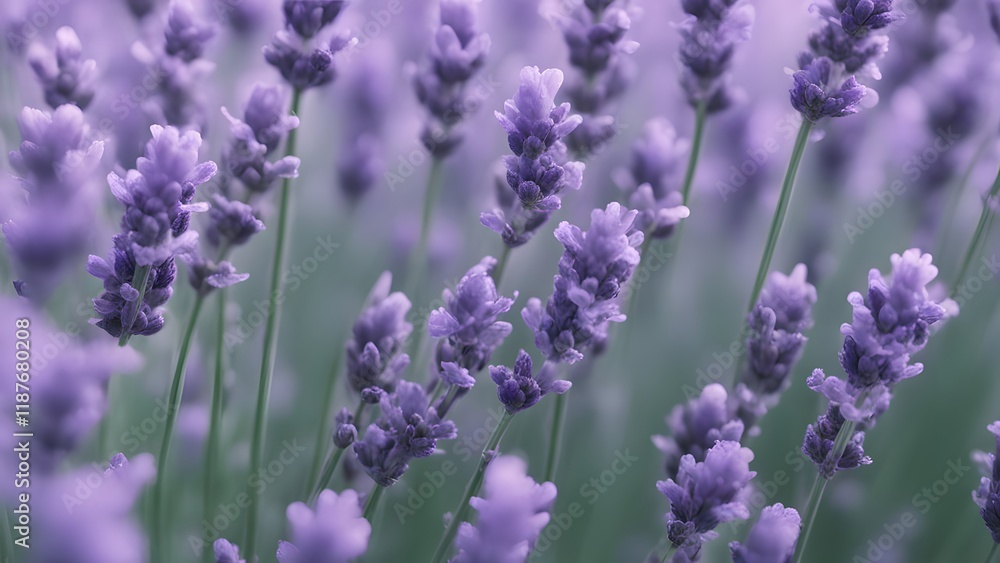 Close up of a bunch of lavender flowers generative Ai Close up of a bunch of lavender flowers generative Ai