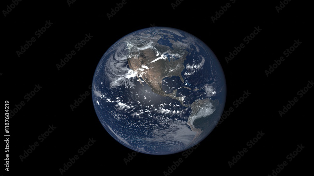 Stunning Earth from Space: North America and Surrounding Oceans Visible in Detailed Satellite Image Stunning Earth from Space: North America and Surrounding Oceans Visible in Detailed Satellite Image