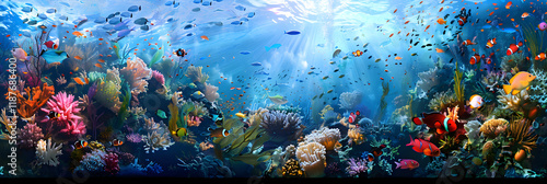Wallpaper Mural Mesmerizing Subaqueous View - 'JQ Underwater: An Incredible Journey Beneath the Ocean Surface' Torontodigital.ca