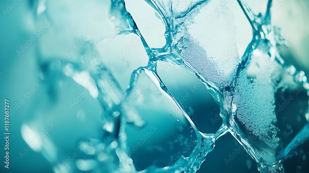 Abstract Aqua Ice Fractured Pattern Design Abstract Aqua Ice Fractured Pattern Design