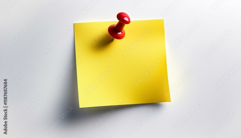 A bright yellow sticky note pinned to a white background. Space for your message! A bright yellow sticky note pinned to a white background. Space for your message!