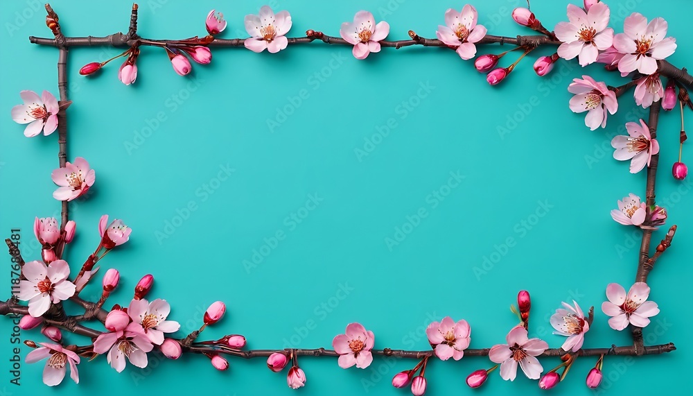 delicate cherry bossoms on a soft pastel background