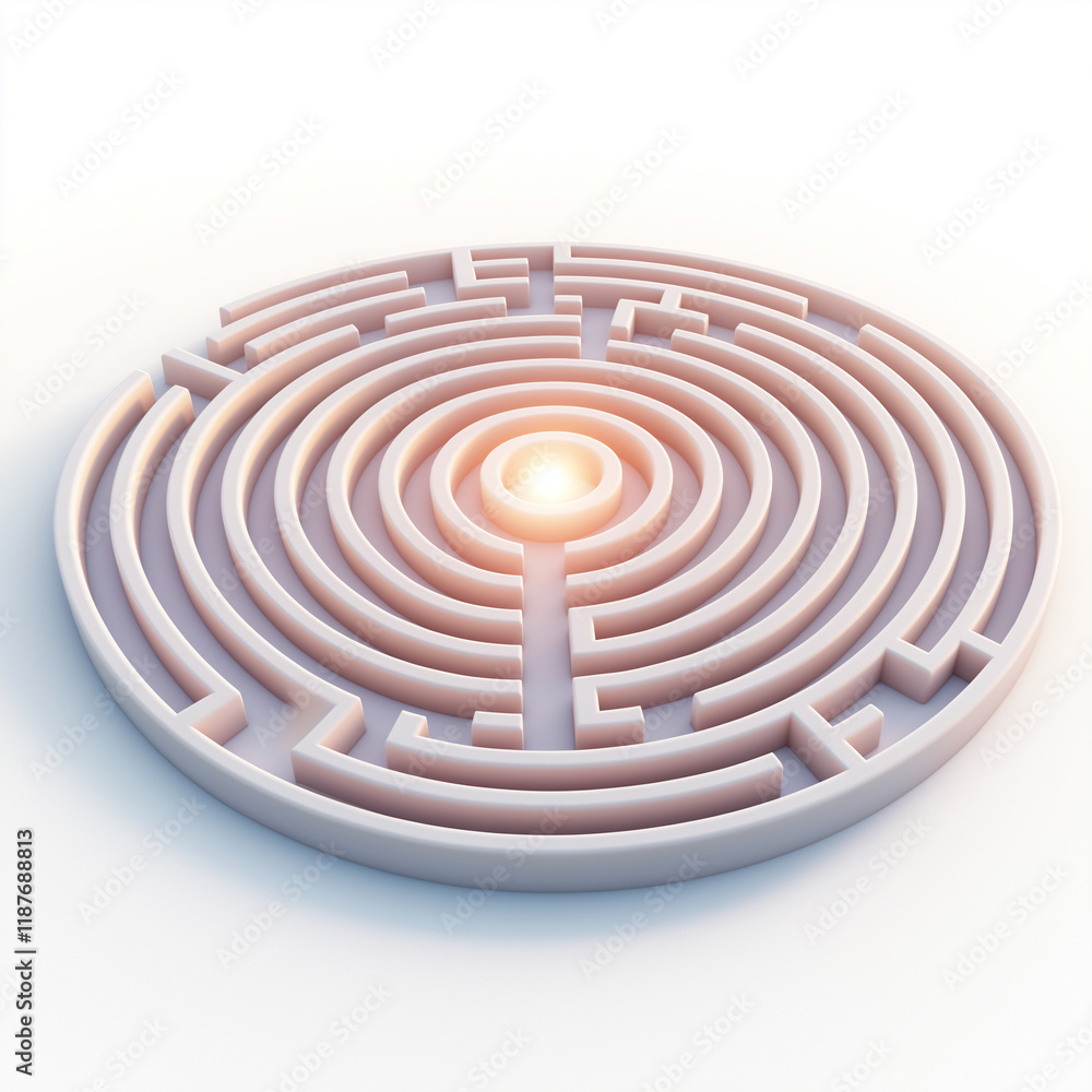 intricate maze with glowing exit at center, symbolizing journey of discovery and challenge. design invites exploration and contemplation intricate maze with glowing exit at center, symbolizing journey of discovery and challenge. design invites exploration and contemplation