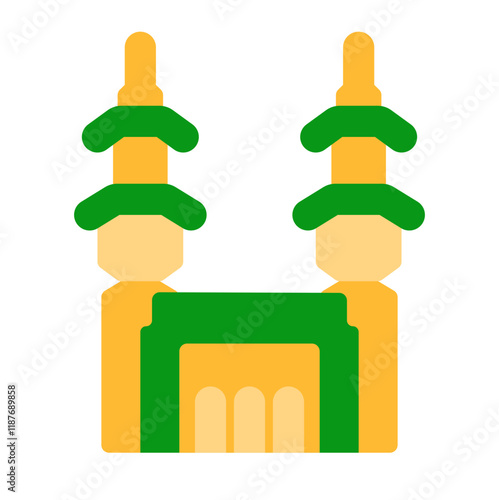 kaaba mecca flat style