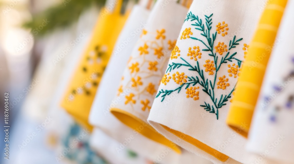 Fototapeta premium Mimosa textile products