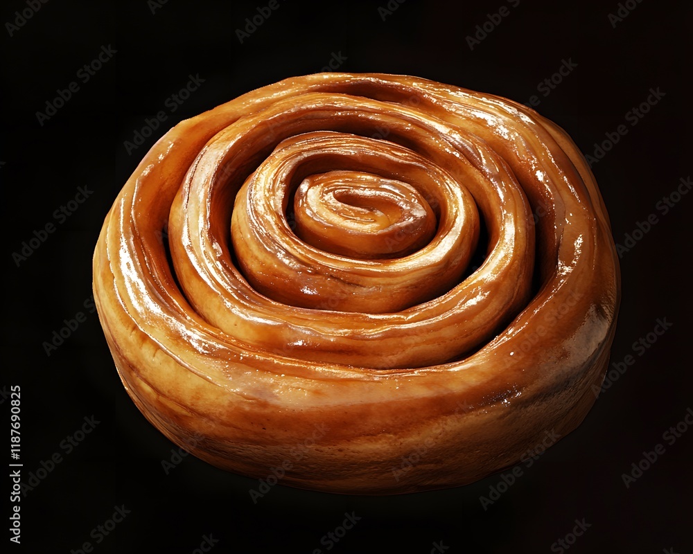 Fototapeta premium Glazed Cinnamon Roll