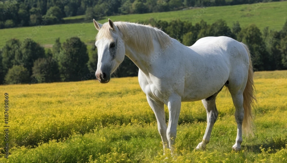 horse in the field