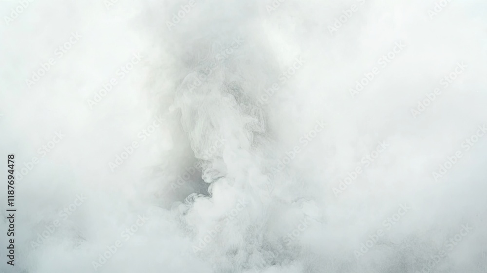Fototapeta premium Abstract white smoke swirls and clouds, ethereal and misty texture.