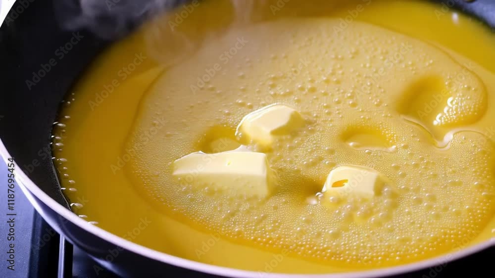 Melting Butter in a Pan: A Culinary Close-up Melting Butter in a Pan: A Culinary Close-up