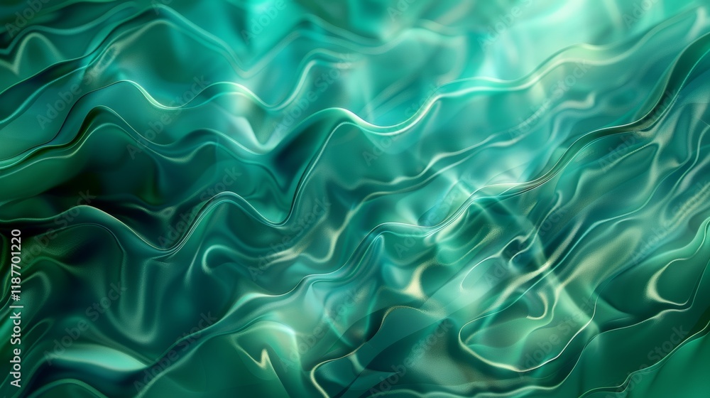 Obraz premium Abstract Teal Swirl Wallpaper