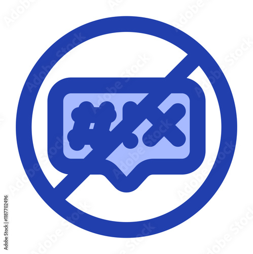 no bad words blue style