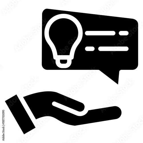 Advice glyph icon