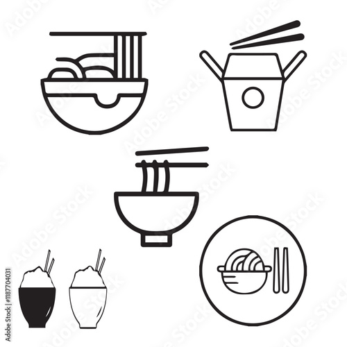 Chopsticks day vector design icon symbol set,Cuisine,Food,Chinese,Dining,Disposable icon symbol