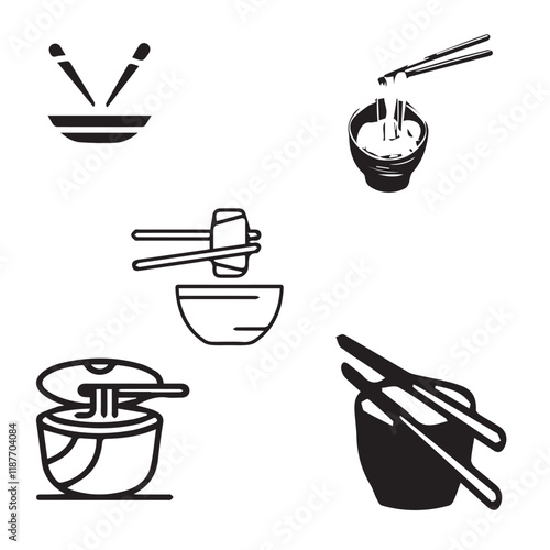 Chopsticks day vector design icon symbol set,Cuisine,Food,Chinese,Dining,Disposable icon symbol