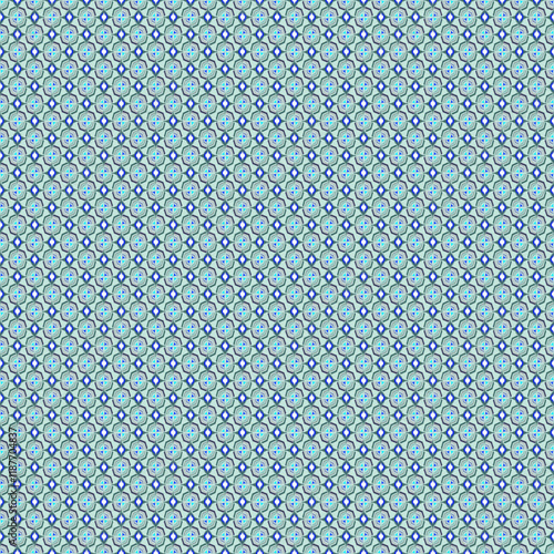 Geometric Circular Blue Pattern