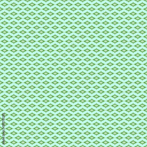 Seamless Green Diamond Ikat Pattern