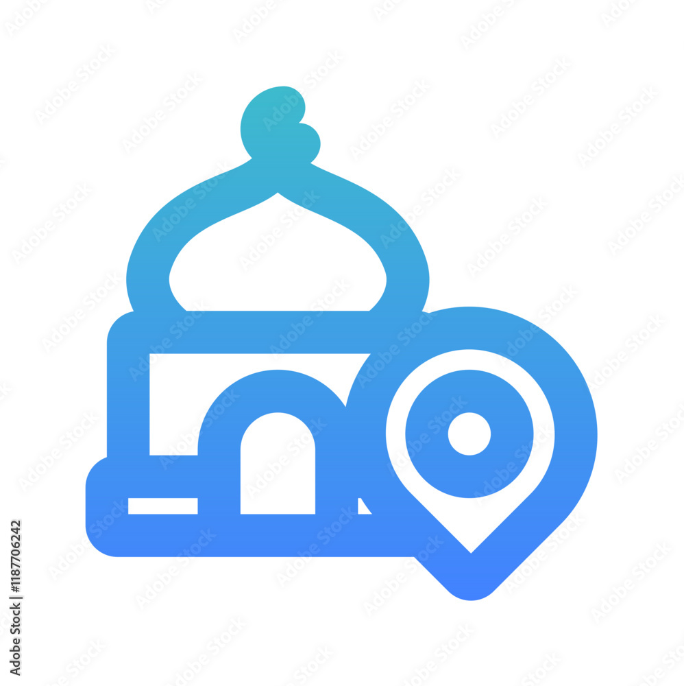 mosque bold gradient style mosque bold gradient style