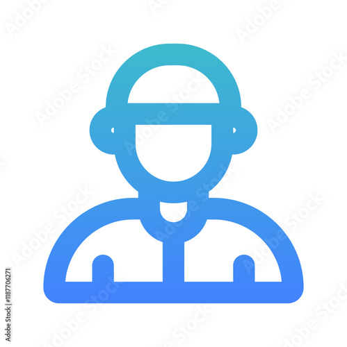 muslim cap bold gradient style