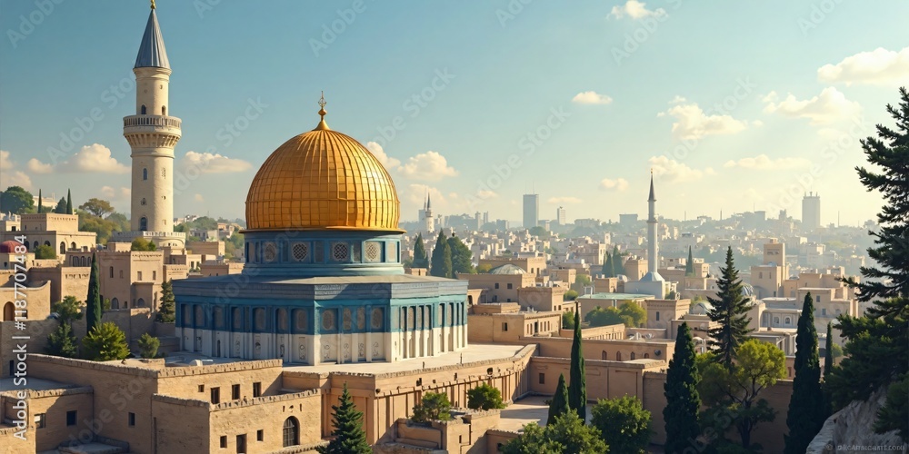 Naklejka premium Masjid Al Aqsa, Palestine.