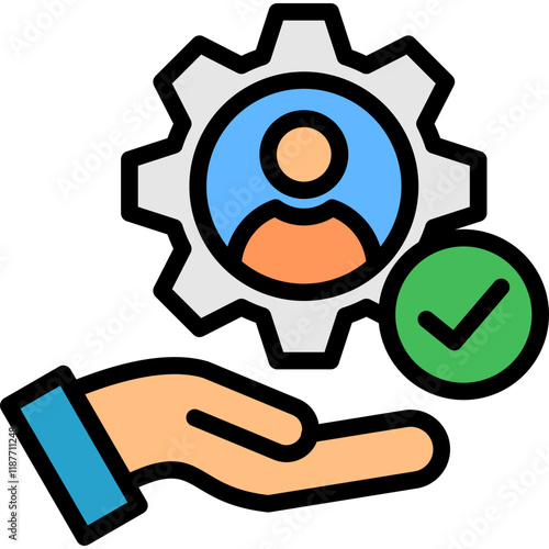 Dexterity lineal color icon