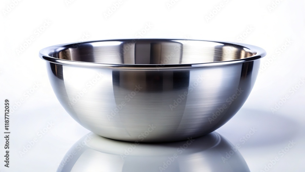 Shiny Stainless Steel Bowl - Minimalist Kitchenware Photography Shiny Stainless Steel Bowl - Minimalist Kitchenware Photography