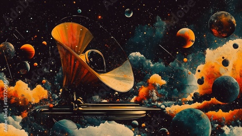 Wallpaper Mural Futuristic Space Exploration with Cosmic Backdrop - A Journey Beyond Earth Torontodigital.ca