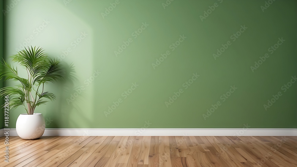 A blank space with a glossy wood floor and a bright green wall is a calm and welcoming background for a range of stock photography ideas related to interior design and lifestyle. A blank space with a glossy wood floor and a bright green wall is a calm and welcoming background for a range of stock photography ideas related to interior design and lifestyle.