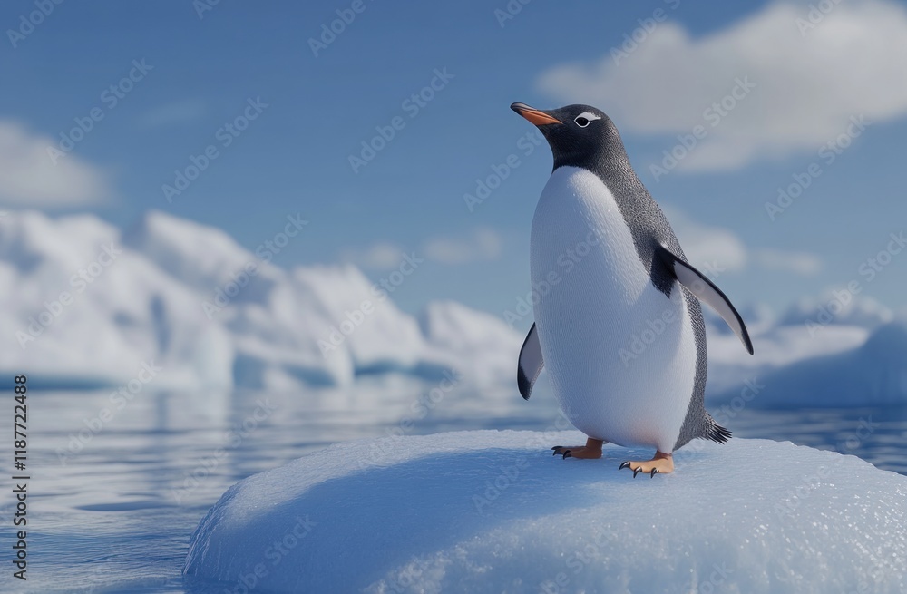 Naklejka premium ute Penguin Chick