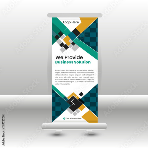 
Business agency Corporate roll up banner design or pull up banner template and stand design, advertisement, flyer design, display vector illustration.