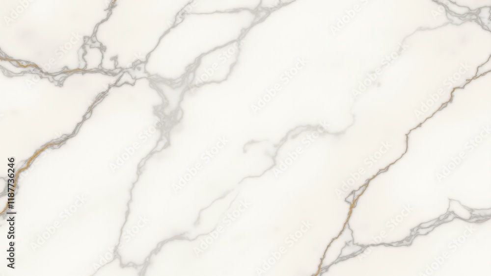 Obraz premium A polished marble floor with rich veins of white, gray, and gold, creating a luxurious, elegant appearance. The veins flow organically, adding depth and sophistication to the design.