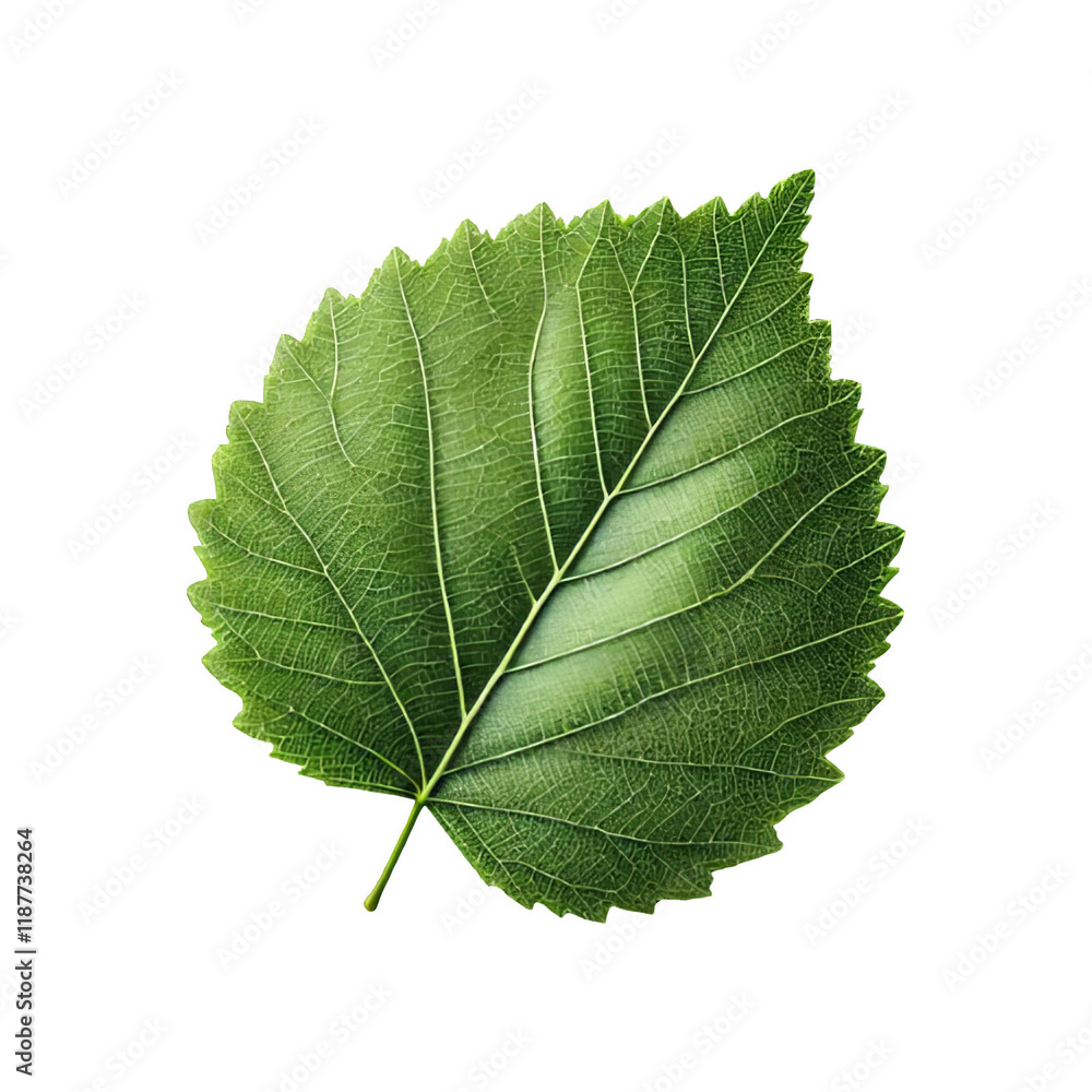 Obraz premium Birch leaf isolated on transparent background