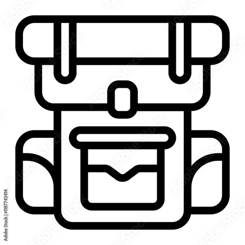 Backpack Line Icon