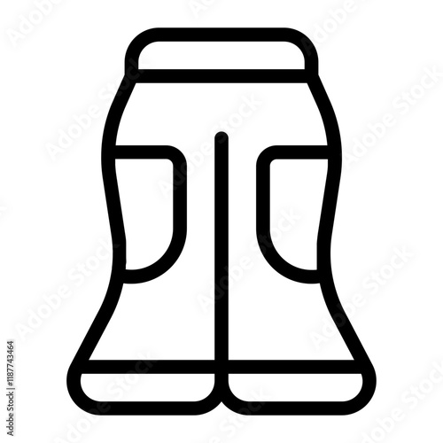 Baggy Pants Line Icon