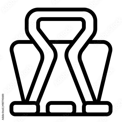 Binder Clip Line Icon