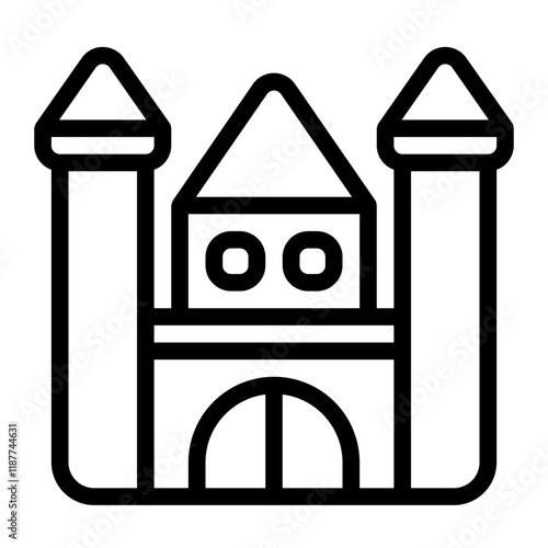 Castle Palace Line Icon