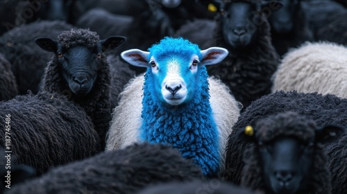 The Blue Sheep Stands Out photo